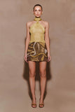 Nikki Lurex Top With Hardware Gold