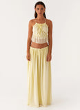Zaya Backless Top Yellow
