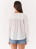 Verrin Cotton Blouse - White