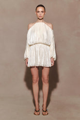Minna Halter Mini Dress Opal White