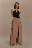 Owen Draped Wide Leg Pants Mocha
