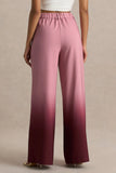 Safia Cherry Ombre Satin Wide Leg Trousers