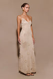 Suki Metallic Knit Maxi Dress Gold