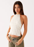 Bennie Halter Top Ivory