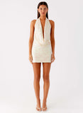 You Make Me Feel Mini Dress Ivory