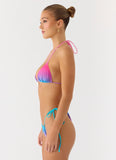 Natti Shell Halter Bikini Top Disco Ombre