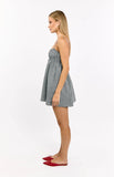 Avara Black Gingham Mini Dress