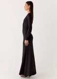 Palm Haze Maxi Dress Black
