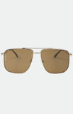 Otra Eyewear Sorrento Brown Gold Aviator Sunglasses