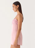 Siren Sequin Beaded Mini Dress Pink