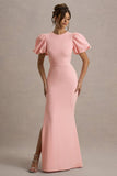Love Letters Pink Puff Sleeve Maxi Dress