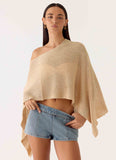 Zaire Infinity Multiway Knit Cape Shimmer Gold