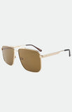 Otra Eyewear Sorrento Brown Gold Aviator Sunglasses