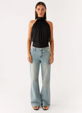 Willow Chiffon Top Black