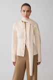 Lara Knit Cardigan With Scarf Ivory