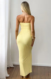 Arizona Yellow Crepe Maxi Dress