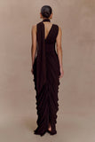 Alex Chiffon Maxi Dress Cacao Brown