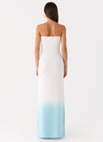 Soft Spoken Knit Maxi Dress Blue Ombre