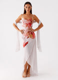 Loire Maxi Dress Peach Rose