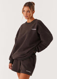 Signature Oversized Sweatshirt Charcoal