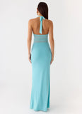 Last Sequence Maxi Dress Aqua Blue