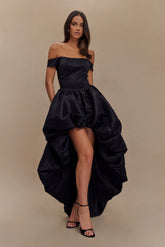 Amelia Bubble Maxi Dress Black