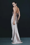 Cedar Strapless Satin Maxi Dress Soft Pink