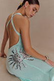 Ellington Knit Maxi Dress With Sequin Lagoon