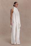 Sydney Straight Leg Satin Pants Ivory