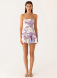 Mario Mini Dress Purple Floral