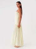 Eden Strapless Maxi Dress Yellow