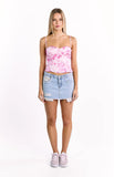 Angela Pink Floral Print Top