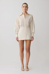 Ivy Oversize Shirt Mini Dress Stripe