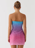 Step Closer Sequin Knit Mini Dress Disco Ombre