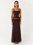 Garrix Bead Cami Top Chocolate