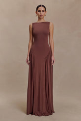 Marnie Modal Sleeveless Maxi Dress Chocolate