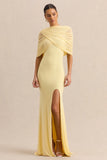 Melva Lemon Bandeau Maxi Dress