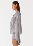 Kyrah Long Sleeve Mini Dress Misty Blue