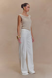 Caitlin Mid Rise Denim Jeans White