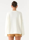 Jack Oversized Knit Sweater Cream