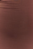 Ashford Asymmetrical Slinky Maxi Dress Chocolate