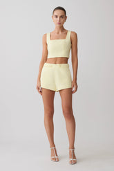 Josephine Cotton Shorts With Waistbands Lemon