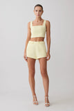 Josephine Cotton Shorts With Waistbands Lemon