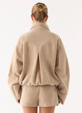 Marlow Faux Suede Jacket Cream