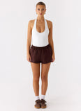 Signature Low Rise Sweatshorts Chocolate