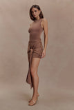 Sinead Slinky Mini Dress With Hardware Mocha