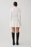 Adena Pointelle Knit Mini Dress Ivory