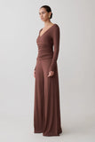 Dewi Wide Leg Modal Pants Chocolate