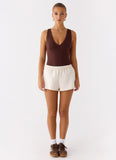 Signature Low Rise Sweatshorts Cream