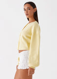 Daphne Knit Cardigan Butter Yellow